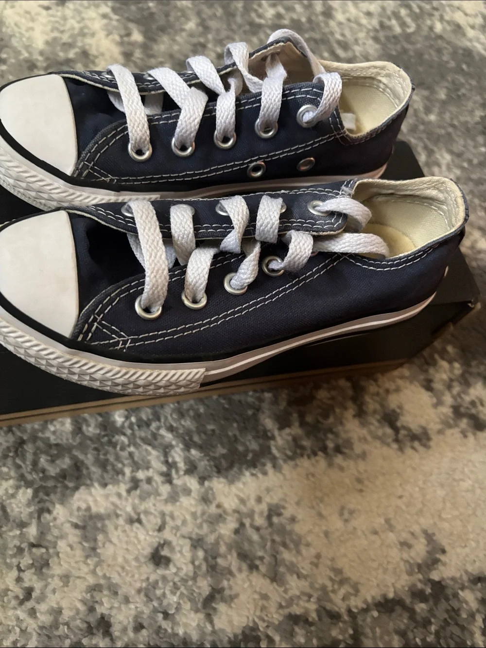Converse Kids Low-Top Sneakers - Navy and White